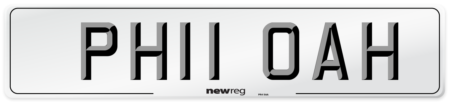 PH11 OAH Number Plate from New Reg